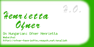 henrietta ofner business card